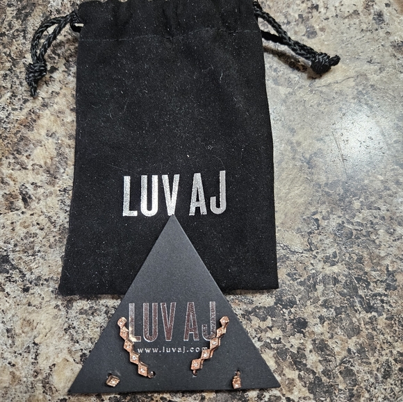 Luv AJ Diamond Kite Crawler Earring Set - Picture 2 of 2
